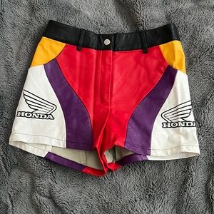 Honda- Forever 21 leather shorts